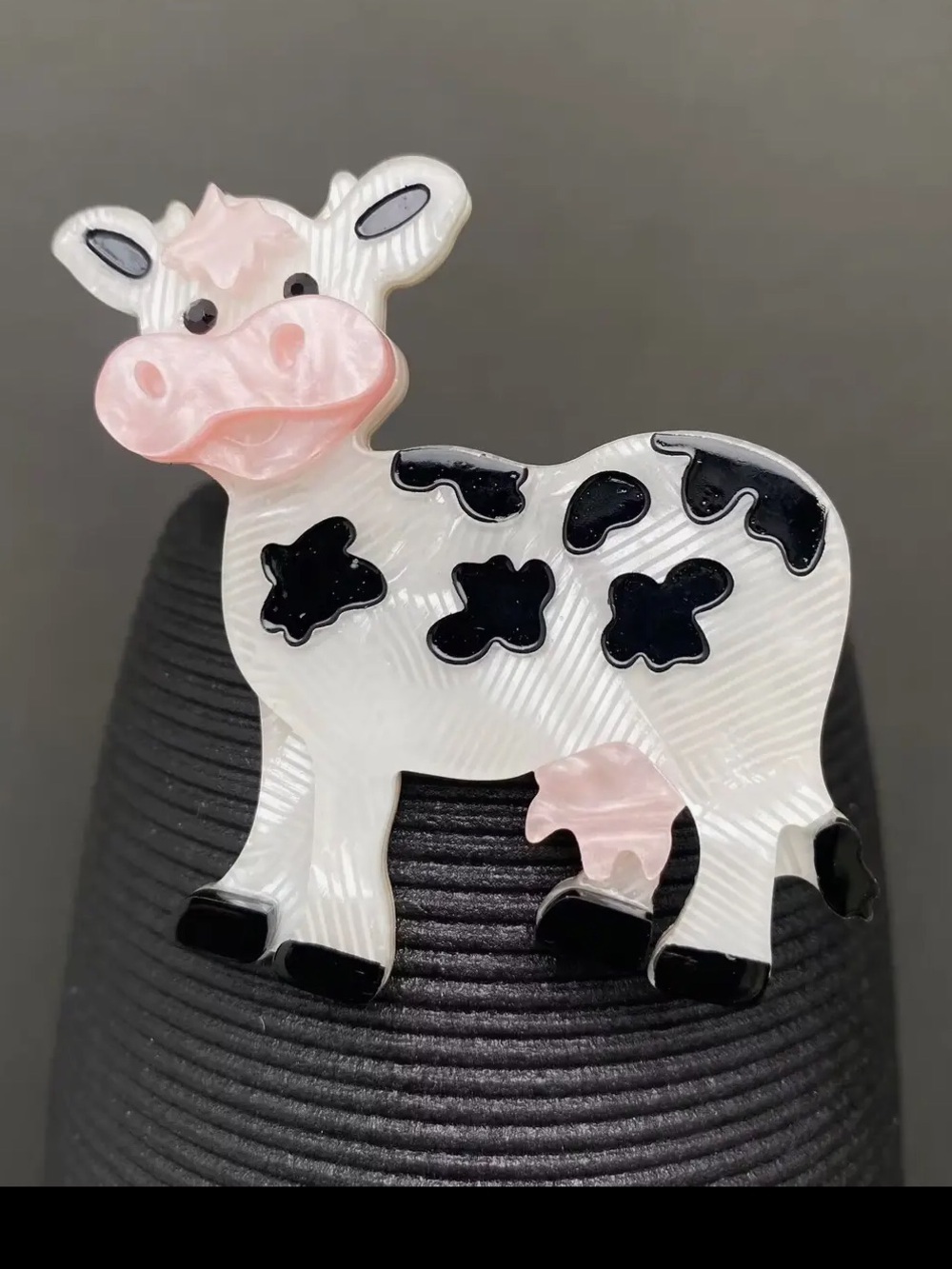 Acrylic Cow Brooch NWT